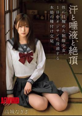 汗水、口水和高潮。被唤醒性爱的女学生。她沉浸在男人的本能中，整天怀着他的孩子。高木渚
